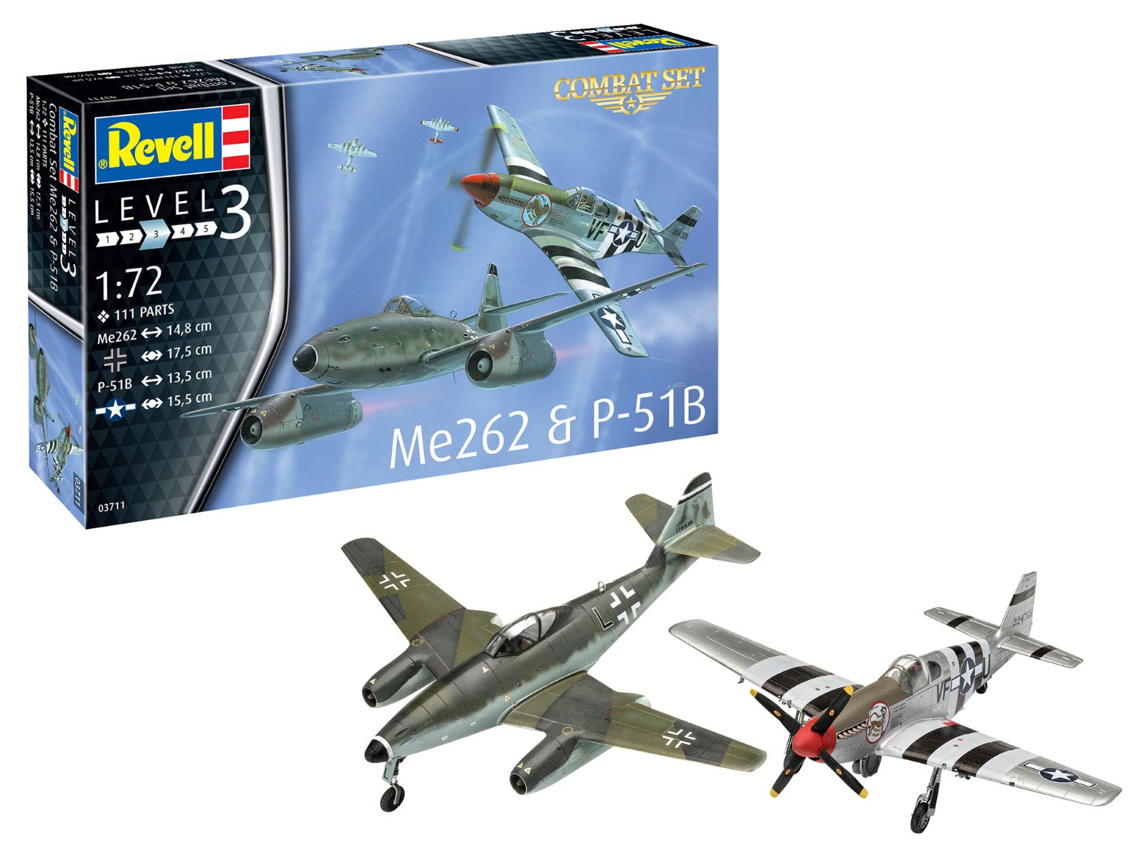 03711 Combat Set Me262 vs P51B (image for) 03711 Combat Set Me262 vs P51B