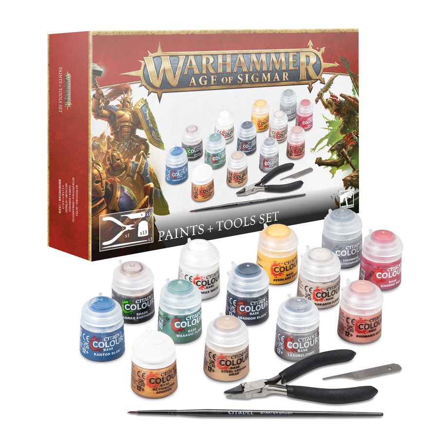 80-17 Warhammer Age of Sigmar: Paints + Tools Set (image for) 80-17 Warhammer Age of Sigmar: Paints + Tools Set