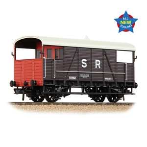 38-916 SE&CR 25T 'Dance Hall' Brake Van SR Brown (image for) 38-916 SE&CR 25T 'Dance Hall' Brake Van SR Brown