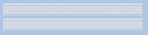 244 N GAUGE GWR Trackside Fencing, White Straights (image for) 244 N GAUGE GWR Trackside Fencing, White Straights