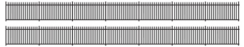 245 N GAUGE GWR Spear Fencing, Black, Straights (image for) 245 N GAUGE GWR Spear Fencing, Black, Straights