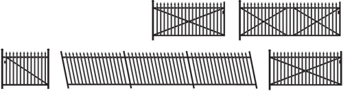 246 N GAUGE GWR Spear Fencing, Black, Ramps & Gates (image for) 246 N GAUGE GWR Spear Fencing, Black, Ramps & Gates
