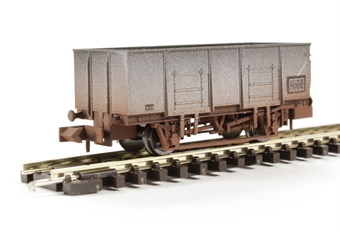 2F-038-006 20-ton steel mineral wagon BR grey - B315754 - wthd (image for) 2F-038-006 20-ton steel mineral wagon BR grey - B315754 - wthd