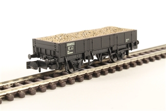 2F-060-012 Grampus engineers open wagon in BR black - DB990653 (image for) 2F-060-012 Grampus engineers open wagon in BR black - DB990653