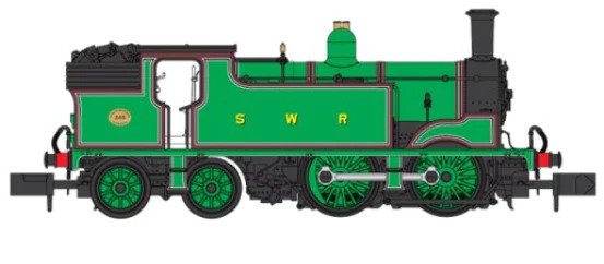 2S-016-006 M7 0-4-4 TANK 245 SWR LINED GREEN (image for) 2S-016-006 M7 0-4-4 TANK 245 SWR LINED GREEN