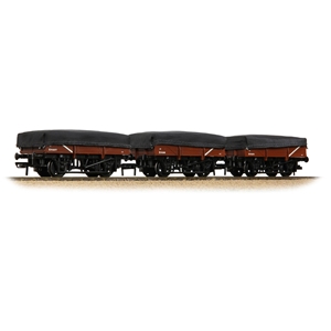 33-091A 5 Plank China Clay 3-Wagon Pack BR Bauxite (Early) (image for) 33-091A 5 Plank China Clay 3-Wagon Pack BR Bauxite (Early)