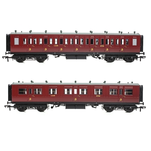 39-873A LNWR 50ft Arc Roof Third Corridor LMS Crimson Lake (image for) 39-873A LNWR 50ft Arc Roof Third Corridor LMS Crimson Lake