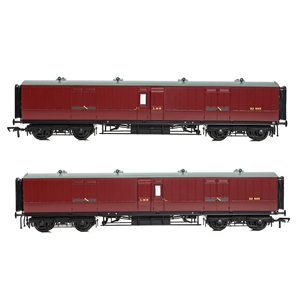 39-893 LNWR 50ft Arc Roof Full Brake LMS Crimson Lake (image for) 39-893 LNWR 50ft Arc Roof Full Brake LMS Crimson Lake