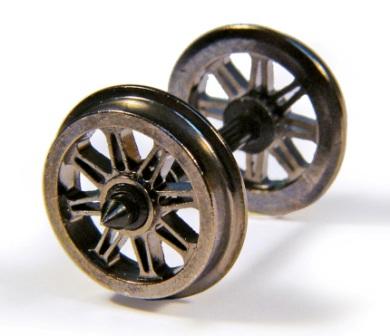 36-028 Metal Split Spoked Wagon Wheels x 10 (image for) 36-028 Metal Split Spoked Wagon Wheels x 10