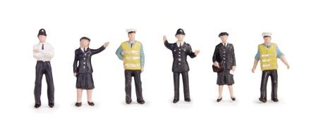 36-041 Police & Security Staff x 6 (image for) 36-041 Police & Security Staff x 6