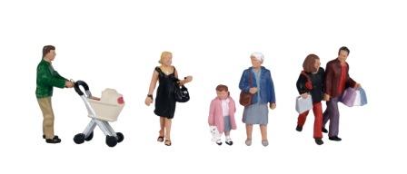 36-046 Shopping Figures x 6 (image for) 36-046 Shopping Figures x 6