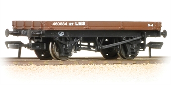 37-478ASH 1 Plank Wagon 460884 LMS Bauxite (image for) 37-478ASH 1 Plank Wagon 460884 LMS Bauxite