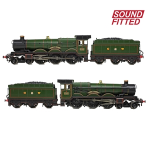 372-034SF GWR 'Castle' 5055 'Earl of Eldon' GW Lined Green SOUND (image for) 372-034SF GWR 'Castle' 5055 'Earl of Eldon' GW Lined Green SOUND