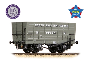 373-375A NER P7 Coal Hopper North Eastern Railway Grey (ND) (image for) 373-375A NER P7 Coal Hopper North Eastern Railway Grey (ND)