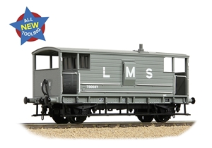 38-975 LMS 20T Brake Van LMS (L M S) Grey (image for) 38-975 LMS 20T Brake Van LMS (L M S) Grey
