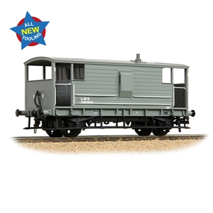 38-976 LMS 20T Brake Van LMS (LMS) Grey (image for) 38-976 LMS 20T Brake Van LMS (LMS) Grey