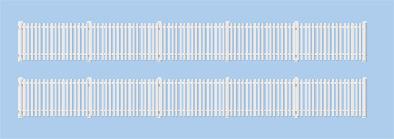 421 GWR Station Fencing, white (straight only) (image for) 421 GWR Station Fencing, white (straight only)