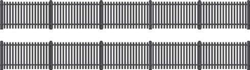 422 GWR Station Fencing, black (straight only) (image for) 422 GWR Station Fencing, black (straight only)