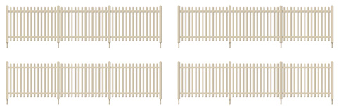 432 SR Precast Concrete Pale Fencing (image for) 432 SR Precast Concrete Pale Fencing