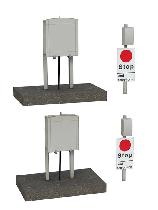 44-0500 Lineside Relay Boxes and Telephone (image for) 44-0500 Lineside Relay Boxes and Telephone