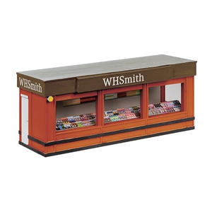 44-1021A Newsagent Platform Kiosk - Orange & Brown (image for) 44-1021A Newsagent Platform Kiosk - Orange & Brown