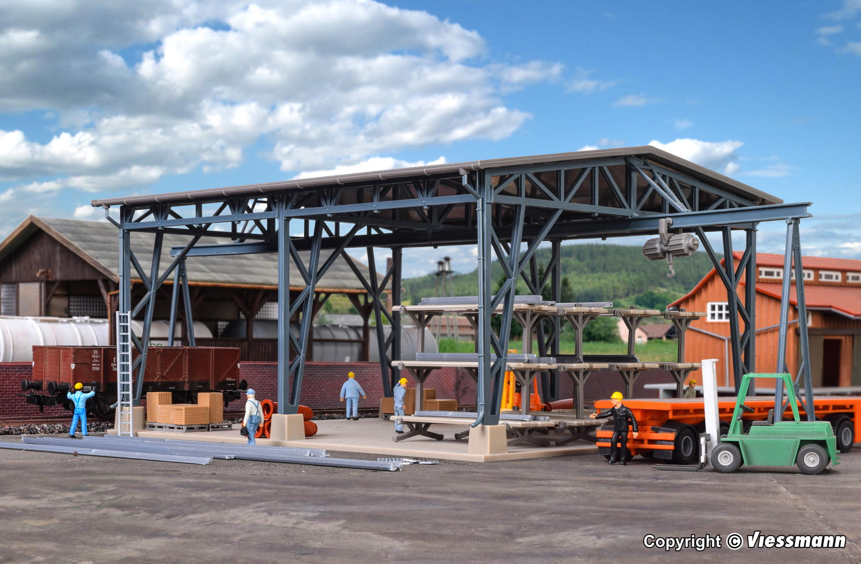 45616 H0 Steel and pipe depot (image for) 45616 H0 Steel and pipe depot