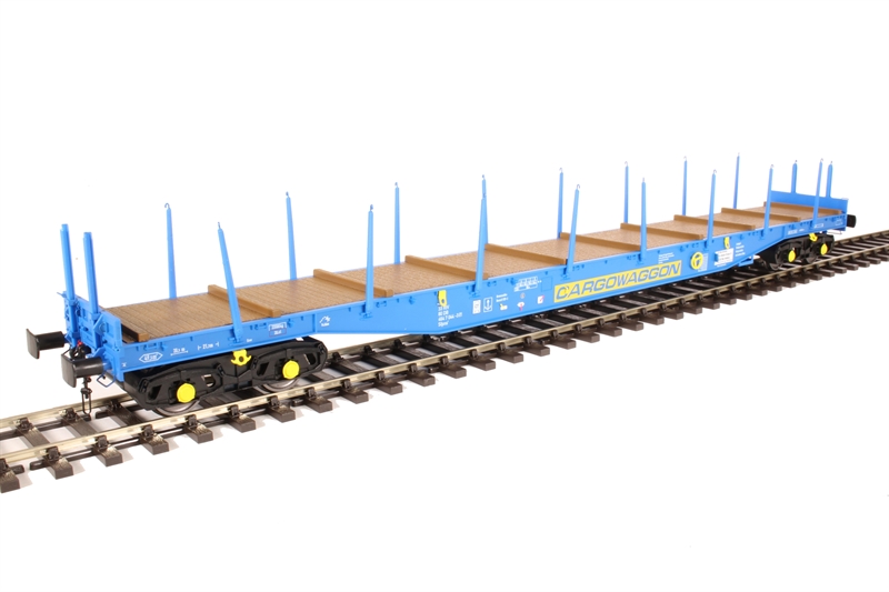 5150 Bogie flat IWB Cargowaggon 4647044 in silver and blue (image for) 5150 Bogie flat IWB Cargowaggon 4647044 in silver and blue