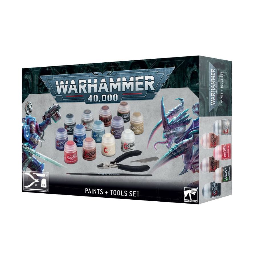 60-12 Warhammer 40,000: Paints + Tools Set (image for) 60-12 Warhammer 40,000: Paints + Tools Set