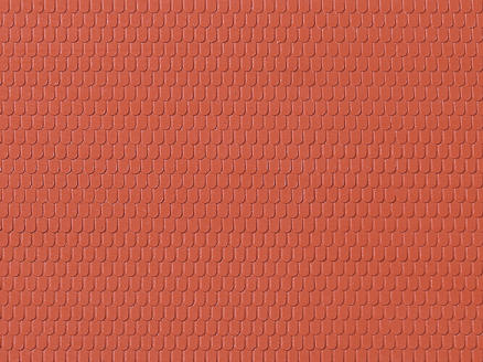 52216 2 RED ROOF TILES DECORATIVE PLASTIC SHEETS (image for) 52216 2 RED ROOF TILES DECORATIVE PLASTIC SHEETS