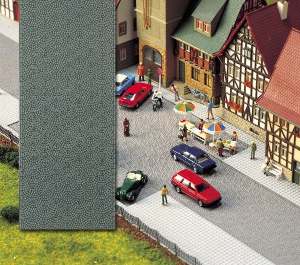 6031 OO/HO 80MM X 2M COBBLED STREET ROLL (image for) 6031 OO/HO 80MM X 2M COBBLED STREET ROLL