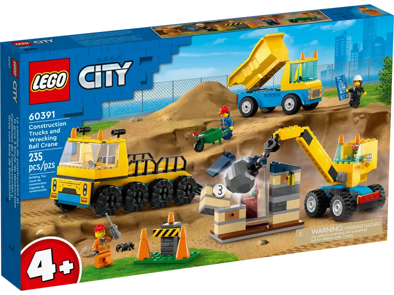60391 Construction Trucks and Wrecking Ball Crane (image for) 60391 Construction Trucks and Wrecking Ball Crane