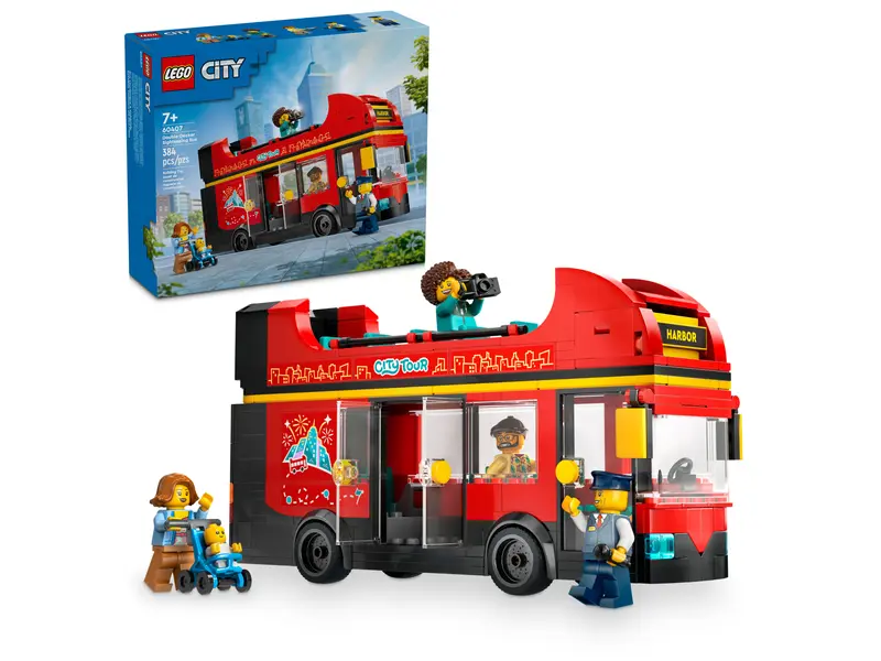 60407 Red Double-Decker Sightseeing Bus (image for) 60407 Red Double-Decker Sightseeing Bus