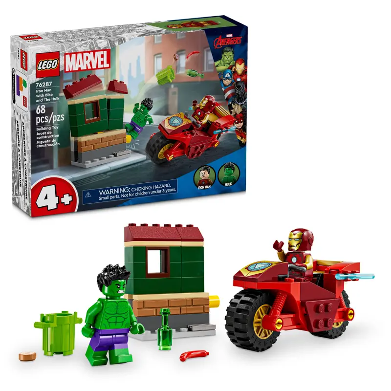 76287 Iron Man with Bike and The Hulk (image for) 76287 Iron Man with Bike and The Hulk
