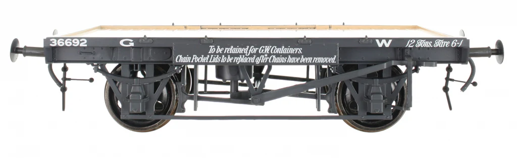 7F-037-100 O Gauge GWR Conflat 36692 12Tons Tare 6-1 (image for) 7F-037-100 O Gauge GWR Conflat 36692 12Tons Tare 6-1