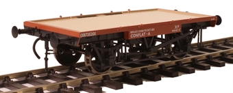 7F-037-102 Conflat 'A' flat wagon in BR bauxite - B735201 (image for) 7F-037-102 Conflat 'A' flat wagon in BR bauxite - B735201