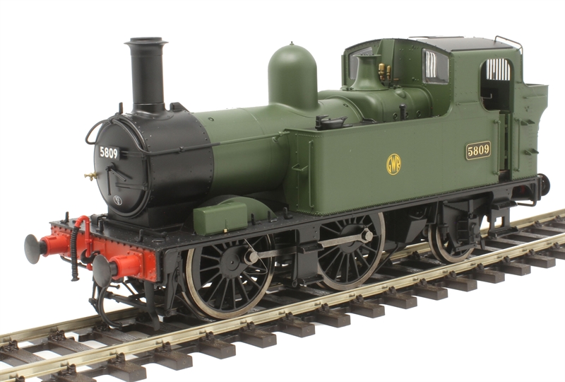 7S-006-051 Class 58xx 0-4-2T 5809 in GWR green with shirtbutton (image for) 7S-006-051 Class 58xx 0-4-2T 5809 in GWR green with shirtbutton