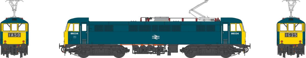 8656 BR Class 86 BR Rail blue weathered (image for) 8656 BR Class 86 BR Rail blue weathered