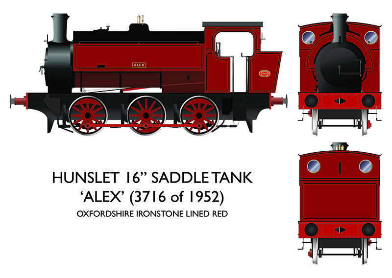 903501 16″ Hunslet – “Alex” Oxfordshire Ironstone SOUND (image for) 903501 16″ Hunslet – “Alex” Oxfordshire Ironstone SOUND