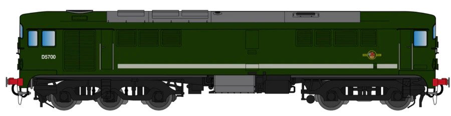 905007 CLASS 28 D5700 PLAIN BR GREEN (image for) 905007 CLASS 28 D5700 PLAIN BR GREEN