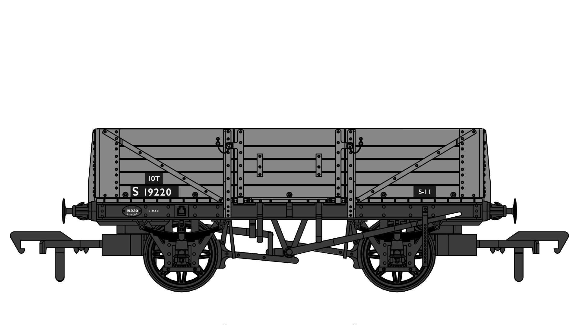 906008 D1347 5 plank open – BR no.S19220 (image for) 906008 D1347 5 plank open – BR no.S19220