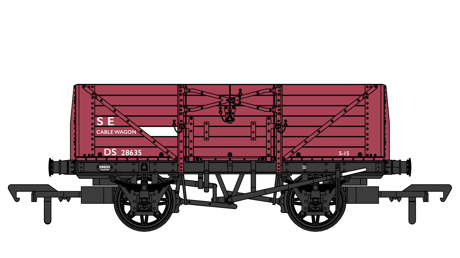 907011 D1355 7 plank open – BR S&T no.DS28635 (image for) 907011 D1355 7 plank open – BR S&T no.DS28635
