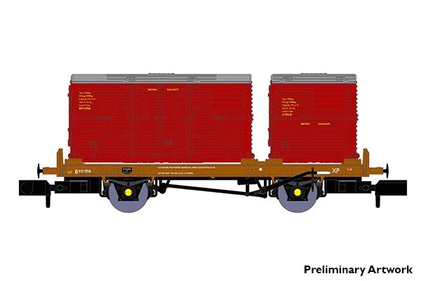 921003 BR ‘CONFLAT P’ NO. B933061 (WITH CRIMSON CONTAINERS) (image for) 921003 BR ‘CONFLAT P’ NO. B933061 (WITH CRIMSON CONTAINERS)