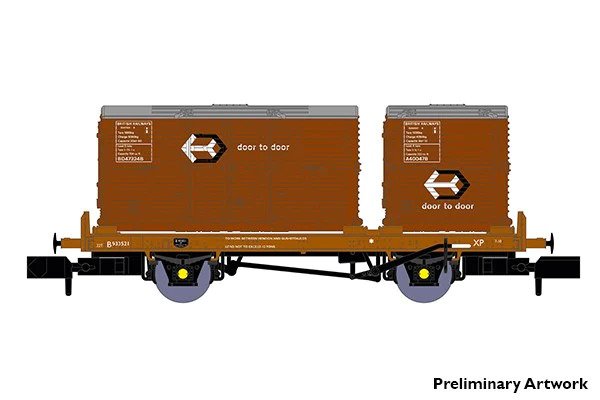 921014 BR ‘CONFLAT P’ NO. B933697 (WITH BAUXITE CONTAINERS) (image for) 921014 BR ‘CONFLAT P’ NO. B933697 (WITH BAUXITE CONTAINERS)