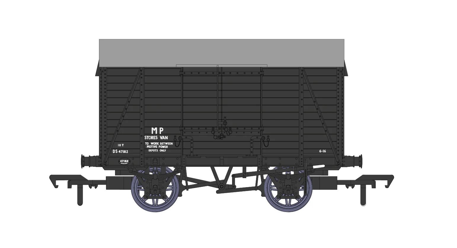 927009 D1426 10t Covered Van – BR Departmental No.DS47182 (image for) 927009 D1426 10t Covered Van – BR Departmental No.DS47182