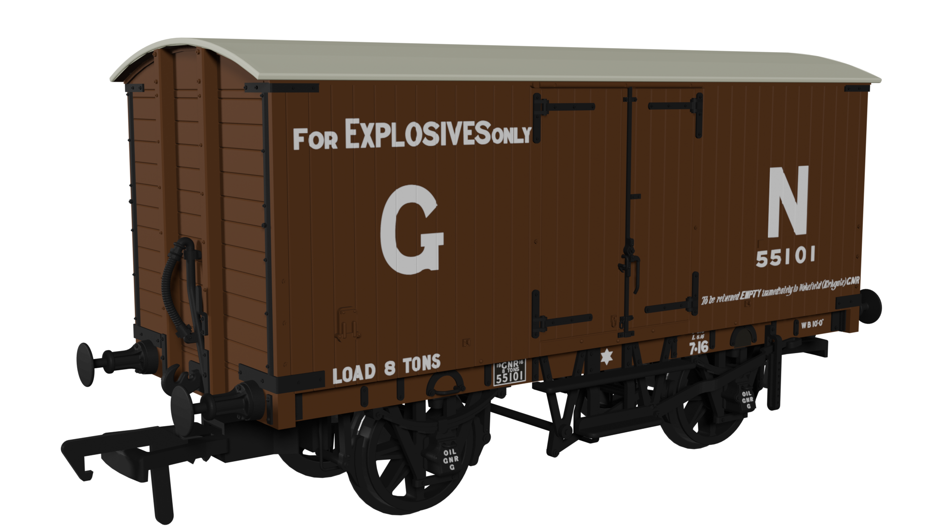 930003 GNR 8 Ton Van – GN Explosives Livery No.55101 (image for) 930003 GNR 8 Ton Van – GN Explosives Livery No.55101