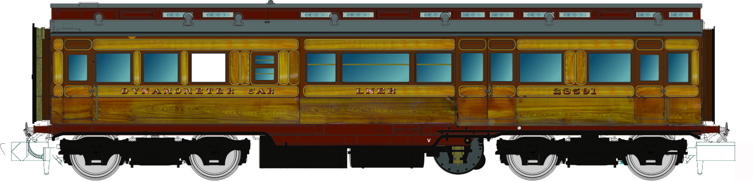 955001 LNER Dynamometer Car No.23591 (image for) 955001 LNER Dynamometer Car No.23591