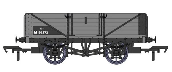 937010 LMS Dia.1666 Open – No.M156572 – BR Grey (image for) 937010 LMS Dia.1666 Open – No.M156572 – BR Grey