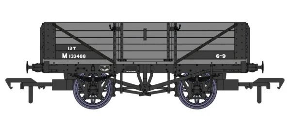 937012 LMS Dia.1666 Open – No.M133488 – BR Grey (image for) 937012 LMS Dia.1666 Open – No.M133488 – BR Grey