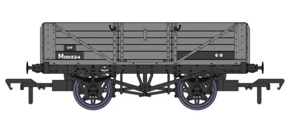 937013 LMS Dia.1666 Open – No.M101524 – BR Grey (image for) 937013 LMS Dia.1666 Open – No.M101524 – BR Grey
