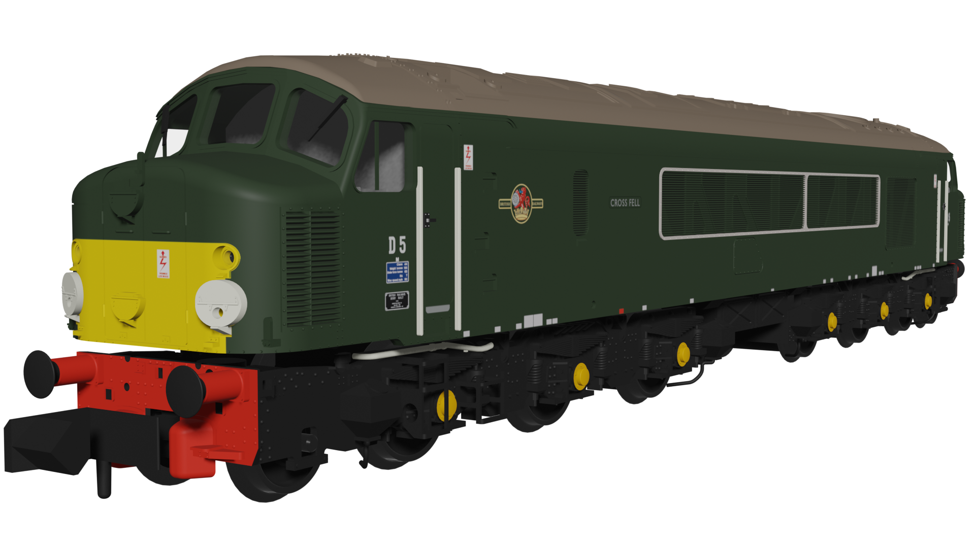 948004 Class 44 D5 “Cross Fell” BR Green With Small Yellow Panel (image for) 948004 Class 44 D5 “Cross Fell” BR Green With Small Yellow Panel